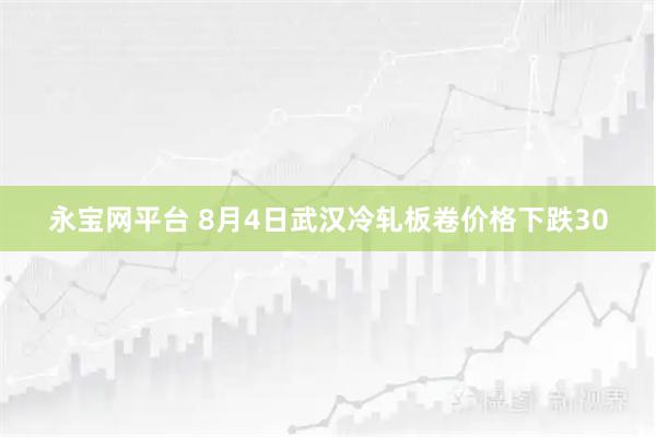 永宝网平台 8月4日武汉冷轧板卷价格下跌30