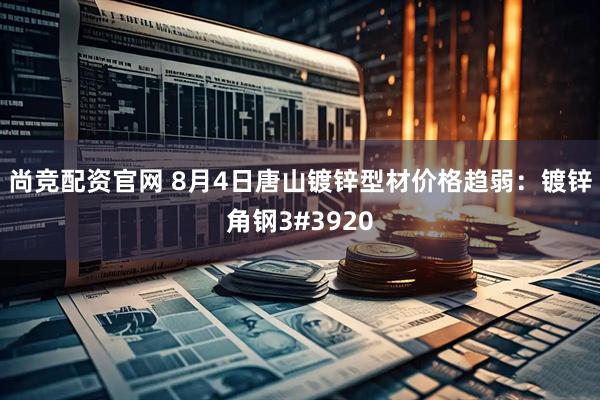 尚竞配资官网 8月4日唐山镀锌型材价格趋弱：镀锌角钢3#3920